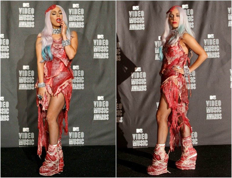 Lady Gaga's Craziest Dresses and Blue Hair Combinations - wide 8