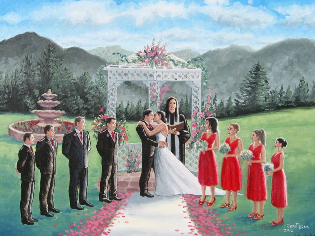 20 Fun Ideas For Your Perfect Wedding Day Page 4 Of 5 Have An Artist Sit In The Back Of Ceremony And Paint Entire Scene On A Nice Large Canvas Your New Husband Or Wife Will Love Remembering That